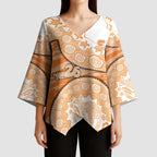 GWS Giants NAIDOC Week 2026 Kimono Sleeve Blouse Australian Aboriginal Dot Art Dreamtime Pattern Style