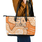 GWS Giants NAIDOC Week 2026 Leather Tote Bag Australian Aboriginal Dot Art Dreamtime Pattern Style
