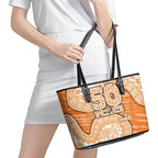 GWS Giants NAIDOC Week 2026 Leather Tote Bag Australian Aboriginal Dot Art Dreamtime Pattern Style
