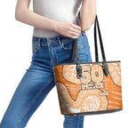 GWS Giants NAIDOC Week 2026 Leather Tote Bag Australian Aboriginal Dot Art Dreamtime Pattern Style