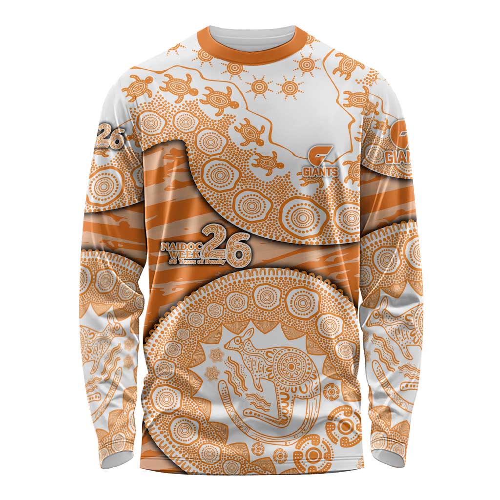 GWS Giants NAIDOC Week 2026 Long Sleeve Shirt Australian Aboriginal Dot Art Dreamtime Pattern Style