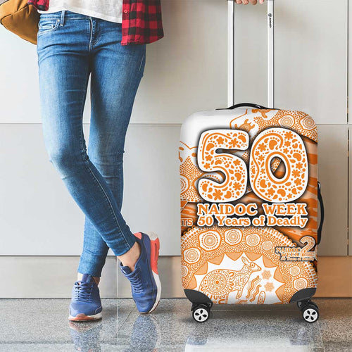 GWS Giants NAIDOC Week 2026 Luggage Cover Australian Aboriginal Dot Art Dreamtime Pattern Style
