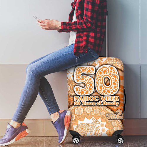 GWS Giants NAIDOC Week 2026 Luggage Cover Australian Aboriginal Dot Art Dreamtime Pattern Style