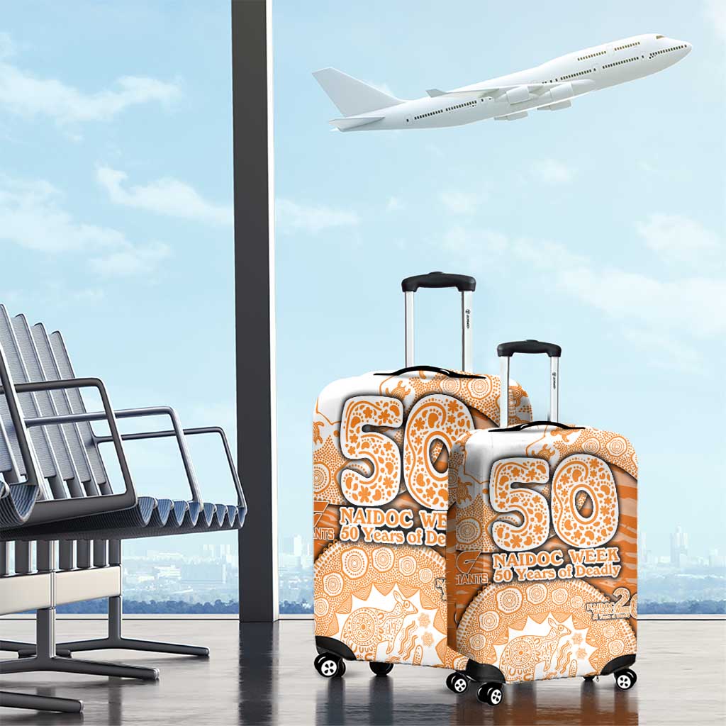 GWS Giants NAIDOC Week 2026 Luggage Cover Australian Aboriginal Dot Art Dreamtime Pattern Style