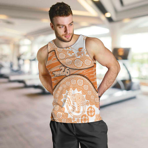 GWS Giants NAIDOC Week 2026 Men Tank Top Australian Aboriginal Dot Art Dreamtime Pattern Style
