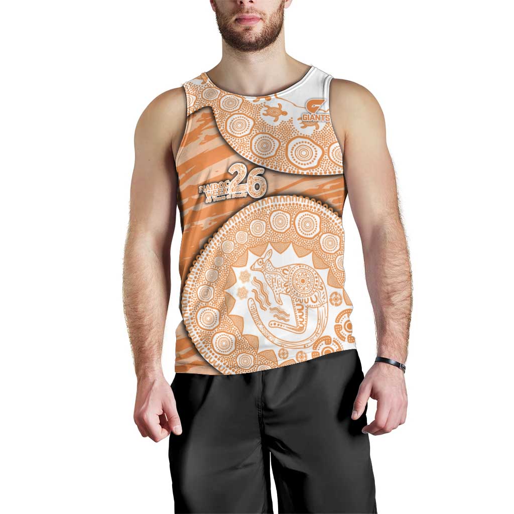 GWS Giants NAIDOC Week 2026 Men Tank Top Australian Aboriginal Dot Art Dreamtime Pattern Style