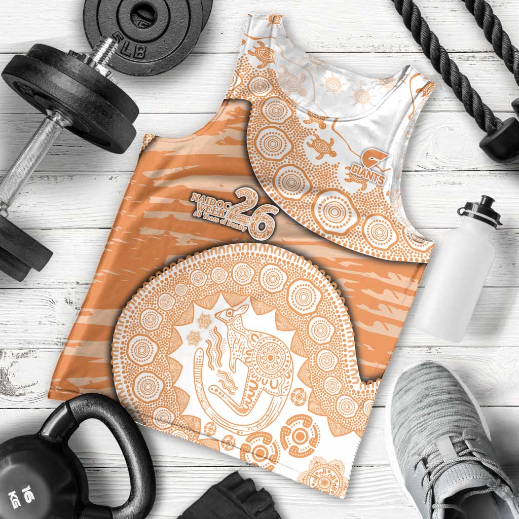 GWS Giants NAIDOC Week 2026 Men Tank Top Australian Aboriginal Dot Art Dreamtime Pattern Style