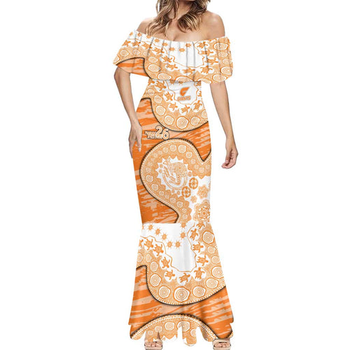 GWS Giants NAIDOC Week 2026 Mermaid Dress Australian Aboriginal Dot Art Dreamtime Pattern Style
