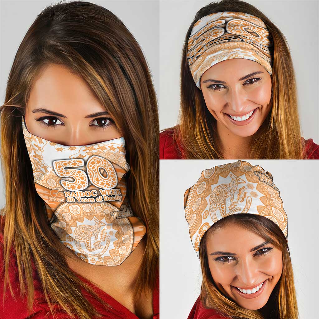GWS Giants NAIDOC Week 2026 Neck Gaiter Australian Aboriginal Dot Art Dreamtime Pattern Style