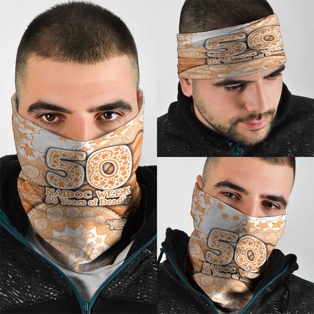 GWS Giants NAIDOC Week 2026 Neck Gaiter Australian Aboriginal Dot Art Dreamtime Pattern Style