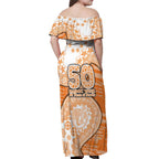 GWS Giants NAIDOC Week 2026 Off Shoulder Maxi Dress Australian Aboriginal Dot Art Dreamtime Pattern Style