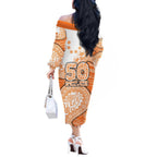 GWS Giants NAIDOC Week 2026 Off The Shoulder Long Sleeve Dress Australian Aboriginal Dot Art Dreamtime Pattern Style