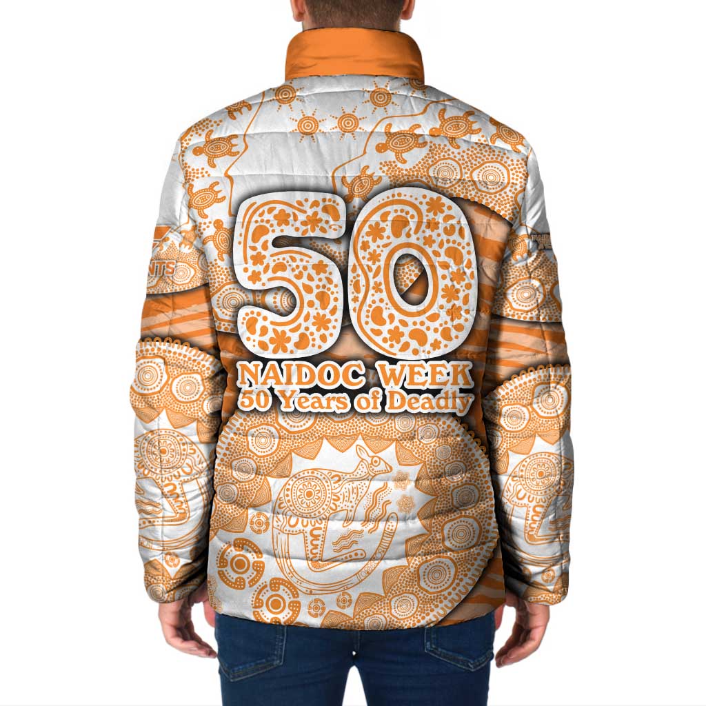 GWS Giants NAIDOC Week 2026 Padded Jacket Australian Aboriginal Dot Art Dreamtime Pattern Style