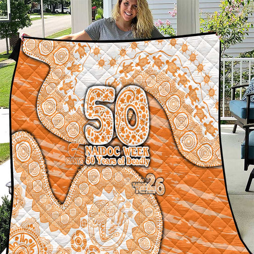 GWS Giants NAIDOC Week 2026 Quilt Australian Aboriginal Dot Art Dreamtime Pattern Style