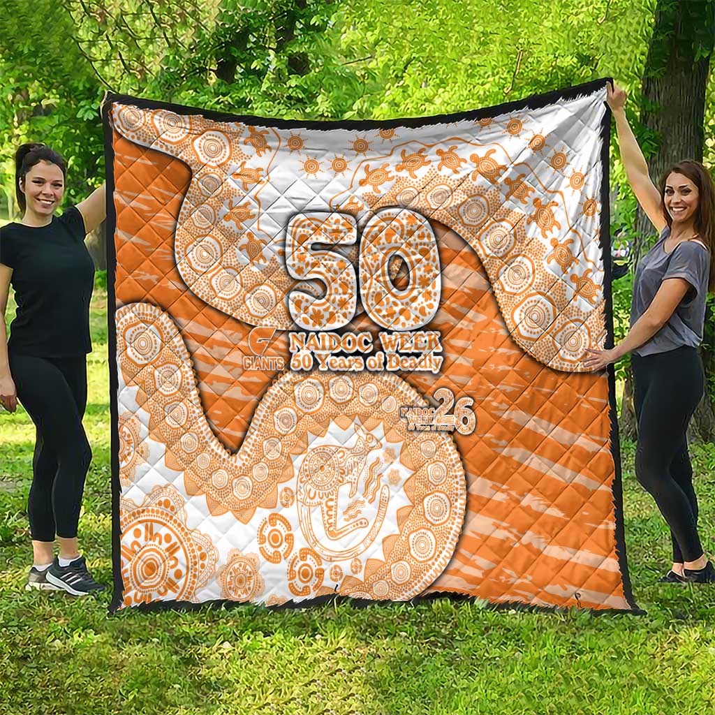 GWS Giants NAIDOC Week 2026 Quilt Australian Aboriginal Dot Art Dreamtime Pattern Style