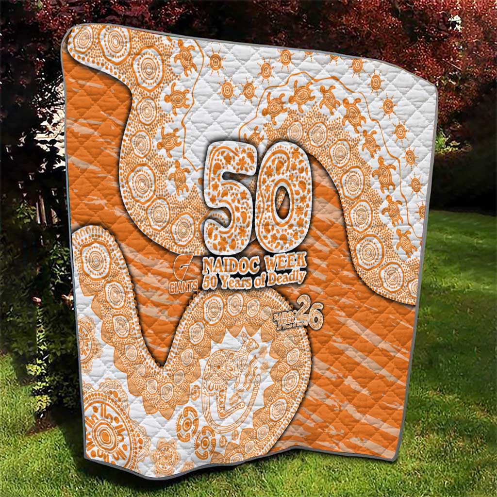 GWS Giants NAIDOC Week 2026 Quilt Australian Aboriginal Dot Art Dreamtime Pattern Style
