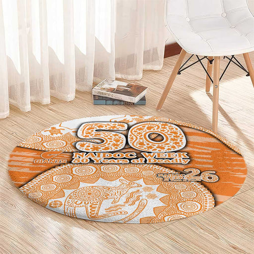 GWS Giants NAIDOC Week 2026 Round Carpet Australian Aboriginal Dot Art Dreamtime Pattern Style