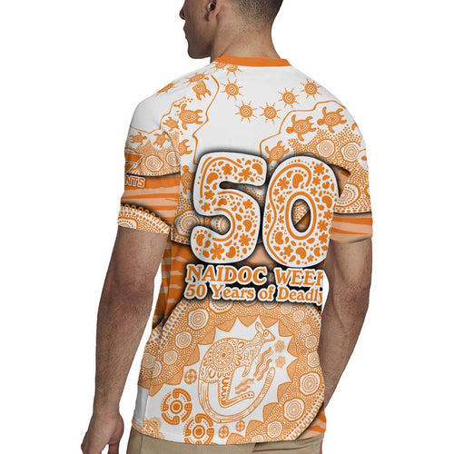GWS Giants NAIDOC Week 2026 Rugby Jersey Australian Aboriginal Dot Art Dreamtime Pattern Style
