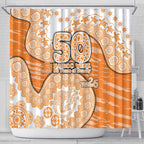 GWS Giants NAIDOC Week 2026 Shower Curtain Australian Aboriginal Dot Art Dreamtime Pattern Style