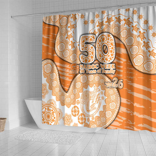 GWS Giants NAIDOC Week 2026 Shower Curtain Australian Aboriginal Dot Art Dreamtime Pattern Style
