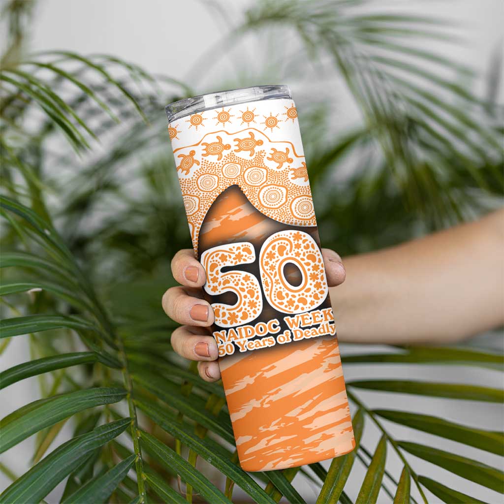 GWS Giants NAIDOC Week 2026 Skinny Tumbler Australian Aboriginal Dot Art Dreamtime Pattern Style