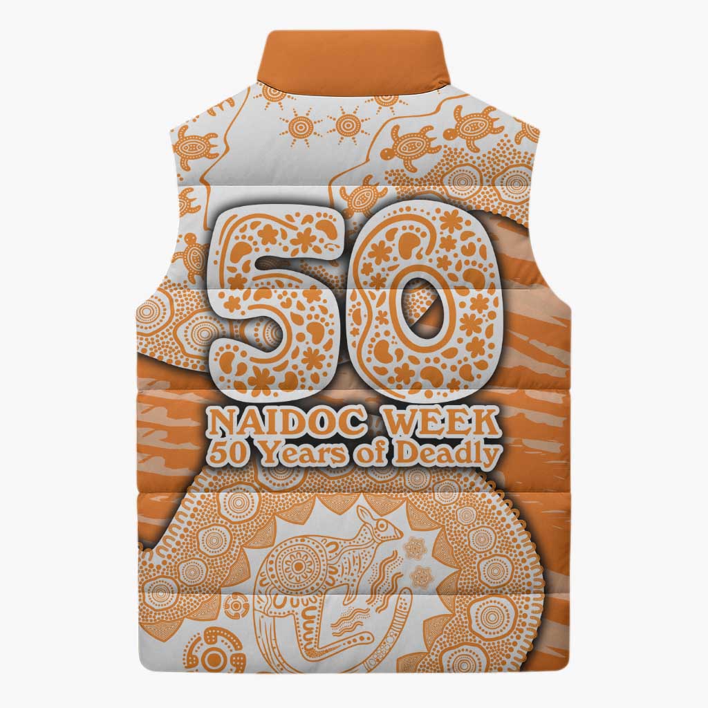 GWS Giants NAIDOC Week 2026 Sleeveless Puffer Jacket Australian Aboriginal Dot Art Dreamtime Pattern Style