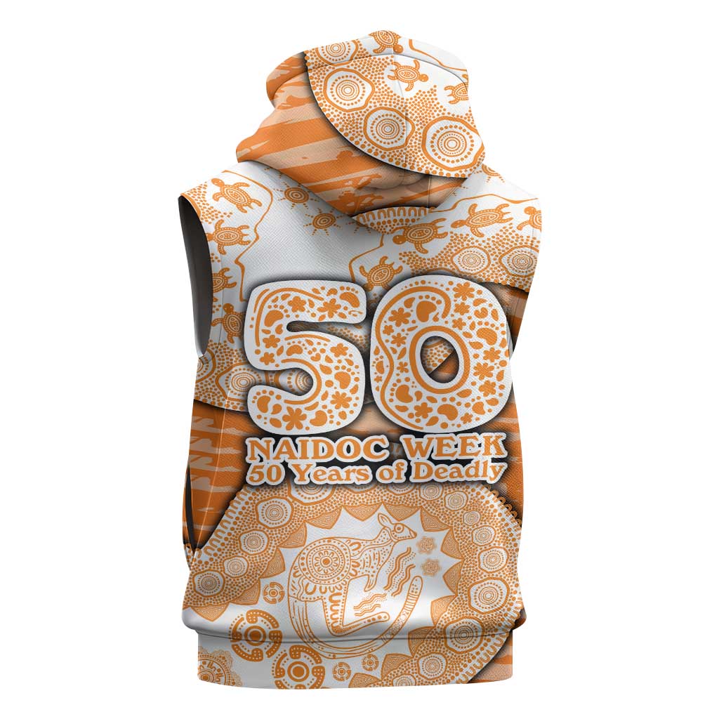 GWS Giants NAIDOC Week 2026 Sleeveless Zip Hoodie Australian Aboriginal Dot Art Dreamtime Pattern Style