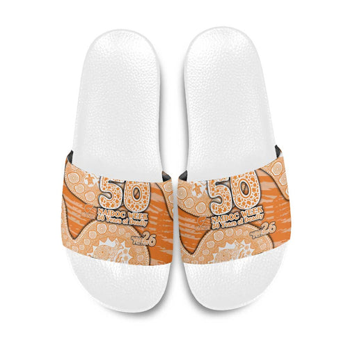 GWS Giants NAIDOC Week 2026 Slide Sandals Australian Aboriginal Dot Art Dreamtime Pattern Style