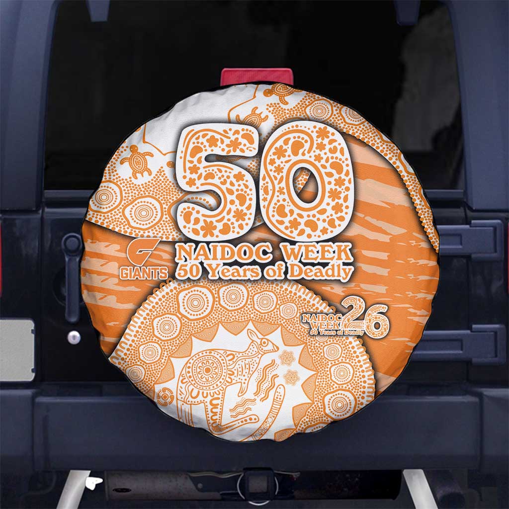 GWS Giants NAIDOC Week 2026 Spare Tire Cover Australian Aboriginal Dot Art Dreamtime Pattern Style