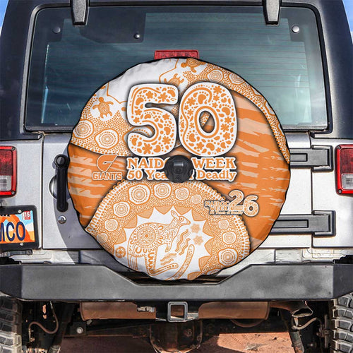 GWS Giants NAIDOC Week 2026 Spare Tire Cover Australian Aboriginal Dot Art Dreamtime Pattern Style