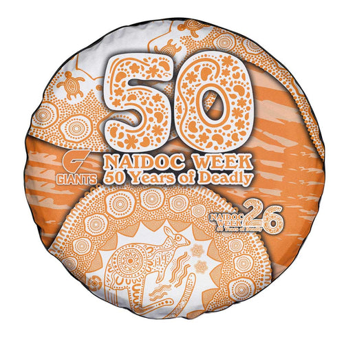 GWS Giants NAIDOC Week 2026 Spare Tire Cover Australian Aboriginal Dot Art Dreamtime Pattern Style