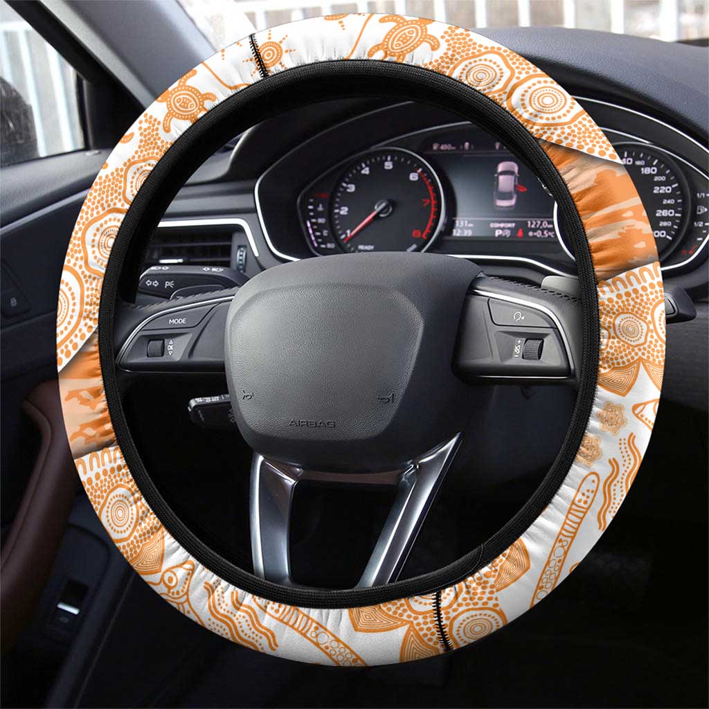 GWS Giants NAIDOC Week 2026 Steering Wheel Cover Australian Aboriginal Dot Art Dreamtime Pattern Style