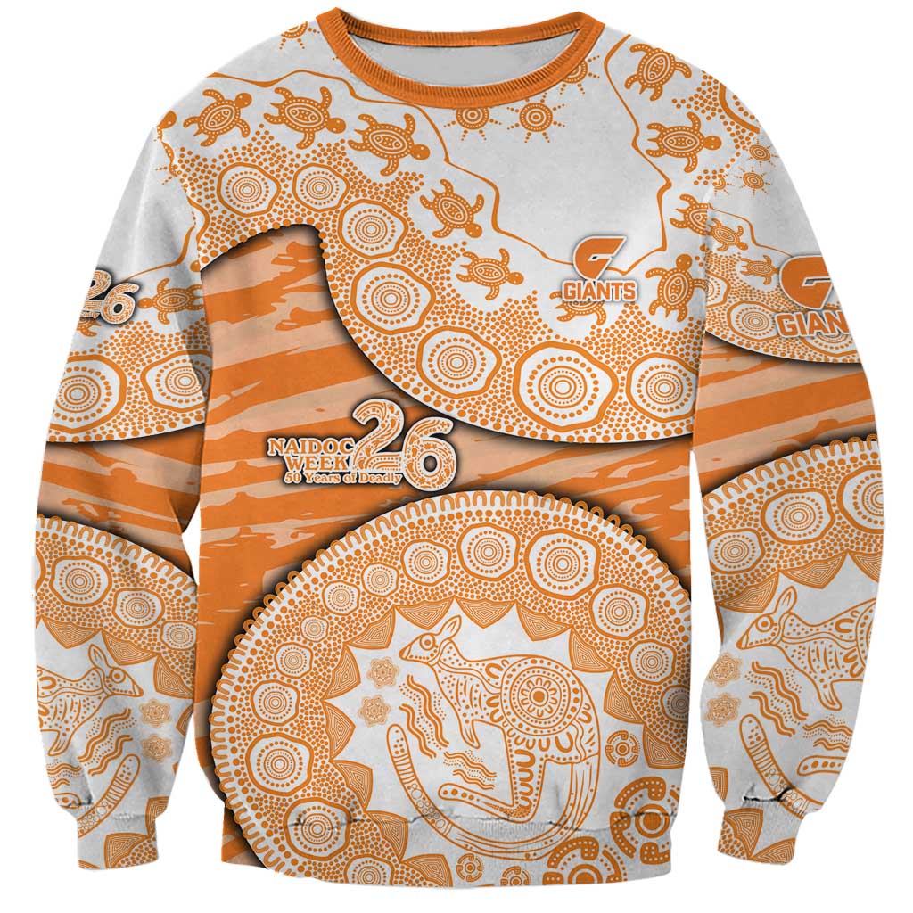 GWS Giants NAIDOC Week 2026 Sweatshirt Australian Aboriginal Dot Art Dreamtime Pattern Style