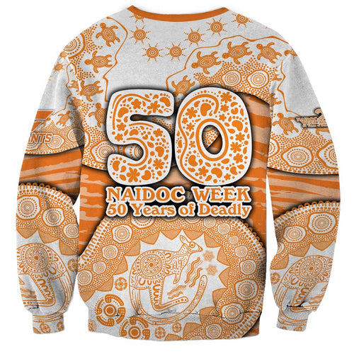 GWS Giants NAIDOC Week 2026 Sweatshirt Australian Aboriginal Dot Art Dreamtime Pattern Style
