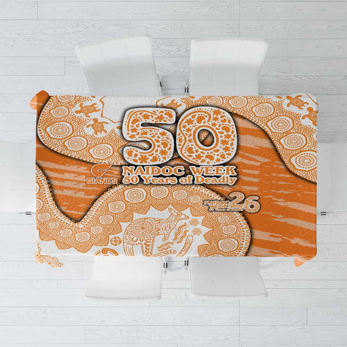 GWS Giants NAIDOC Week 2026 Tablecloth Australian Aboriginal Dot Art Dreamtime Pattern Style