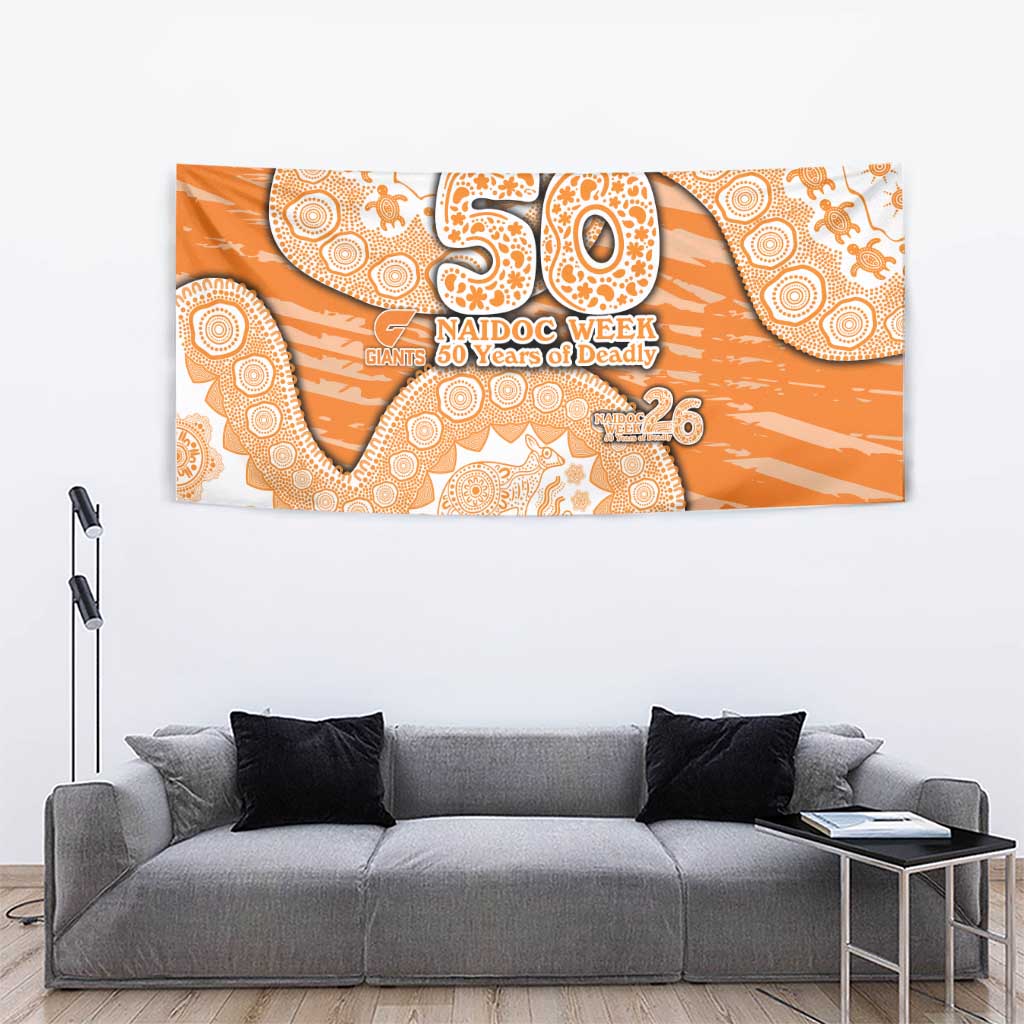 GWS Giants NAIDOC Week 2026 Tapestry Australian Aboriginal Dot Art Dreamtime Pattern Style