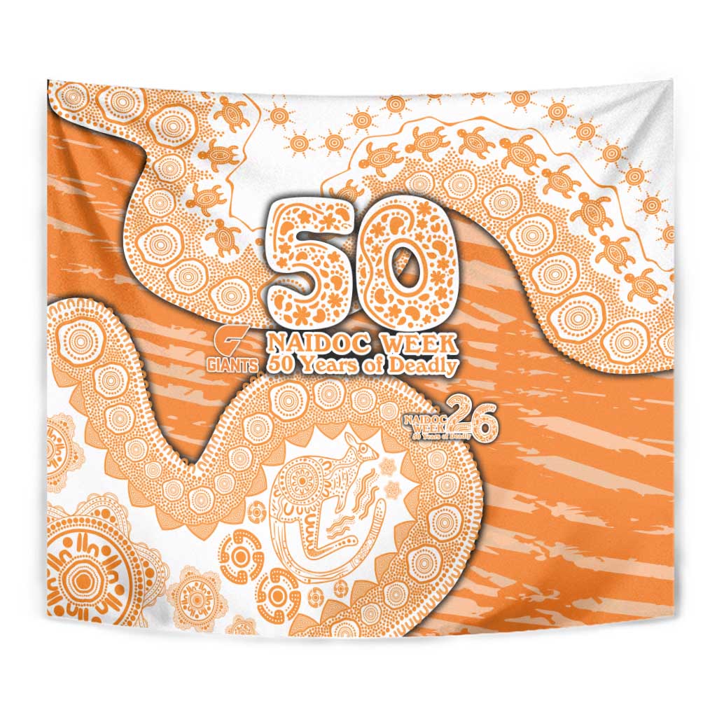 GWS Giants NAIDOC Week 2026 Tapestry Australian Aboriginal Dot Art Dreamtime Pattern Style