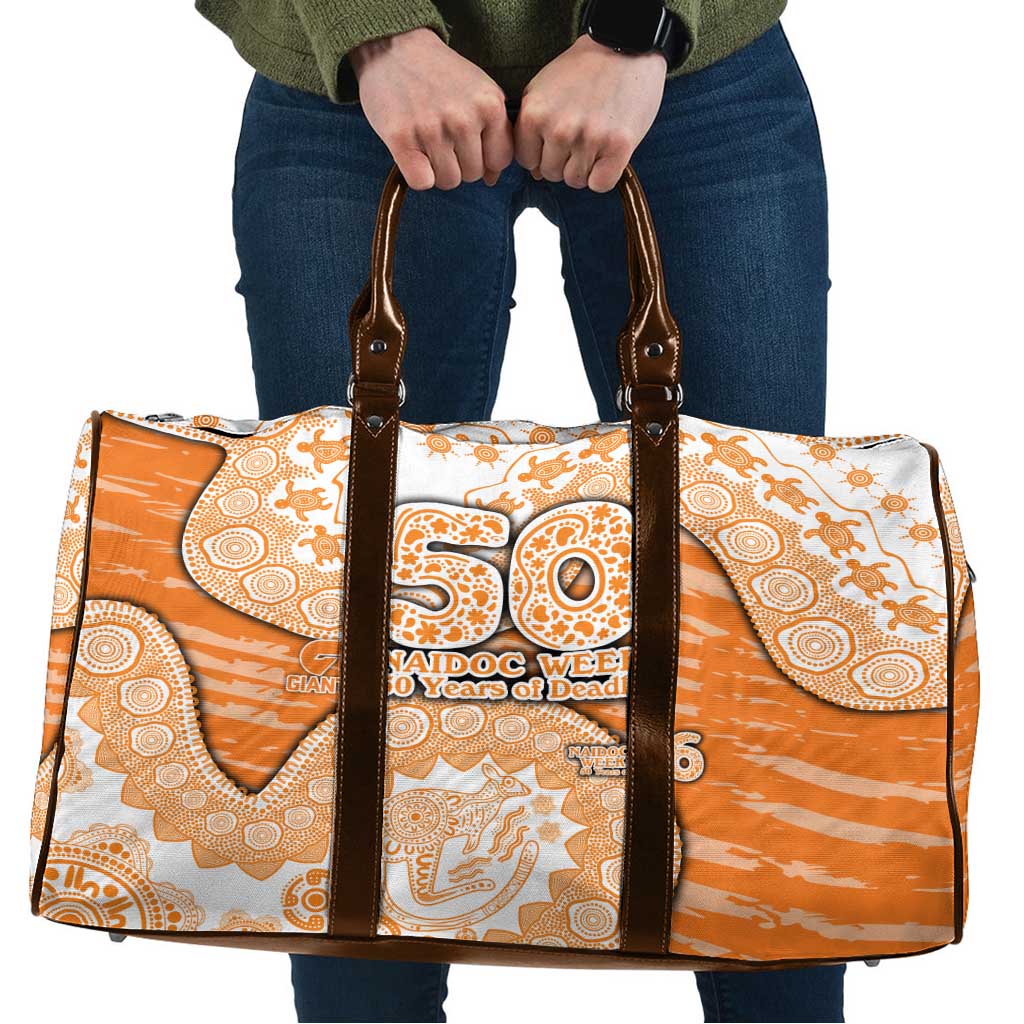 GWS Giants NAIDOC Week 2026 Travel Bag Australian Aboriginal Dot Art Dreamtime Pattern Style