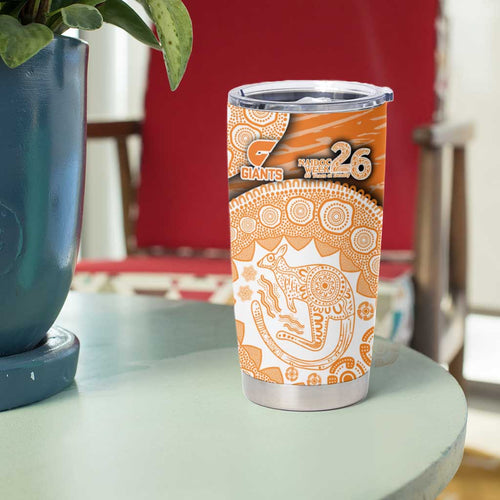 GWS Giants NAIDOC Week 2026 Tumbler Cup Australian Aboriginal Dot Art Dreamtime Pattern Style
