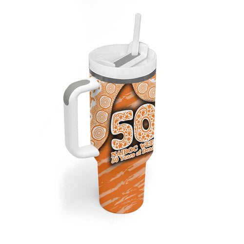GWS Giants NAIDOC Week 2026 Tumbler With Handle Australian Aboriginal Dot Art Dreamtime Pattern Style