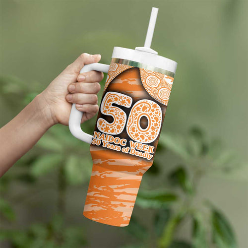 GWS Giants NAIDOC Week 2026 Tumbler With Handle Australian Aboriginal Dot Art Dreamtime Pattern Style
