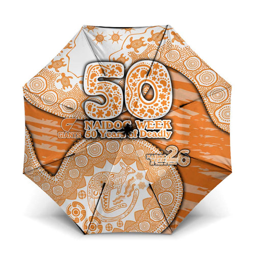 GWS Giants NAIDOC Week 2026 Umbrella Australian Aboriginal Dot Art Dreamtime Pattern Style