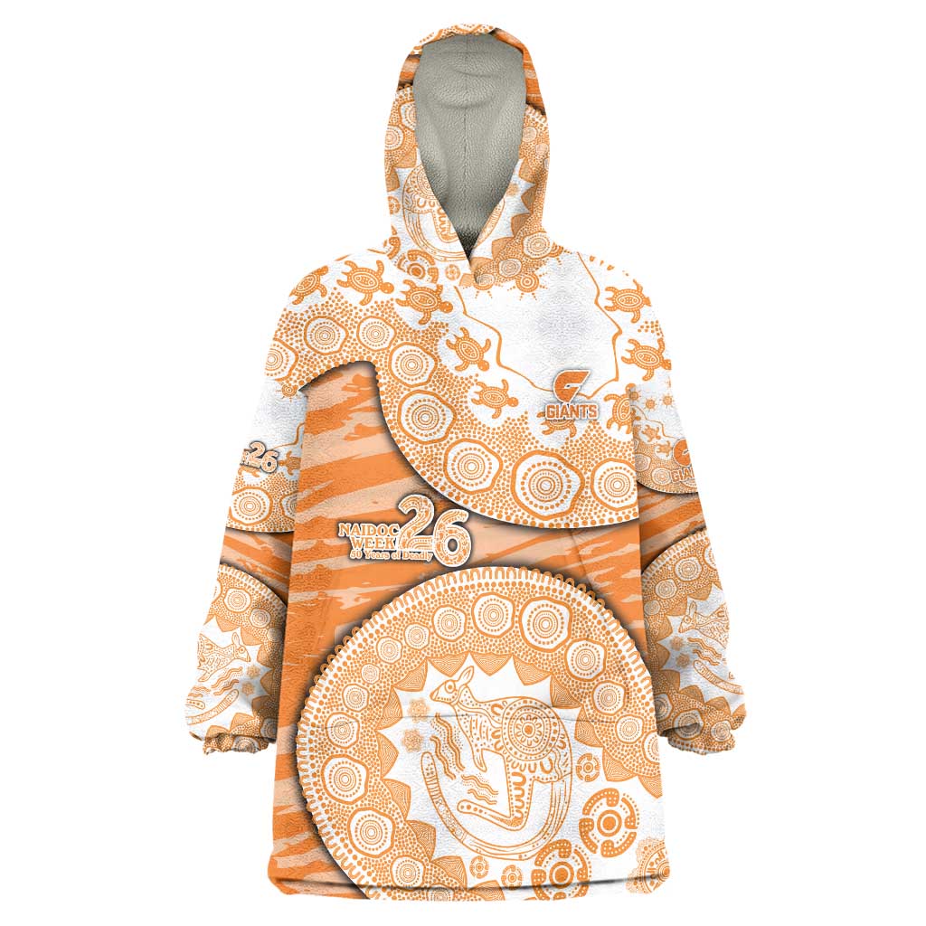 GWS Giants NAIDOC Week 2026 Wearable Blanket Hoodie Australian Aboriginal Dot Art Dreamtime Pattern Style