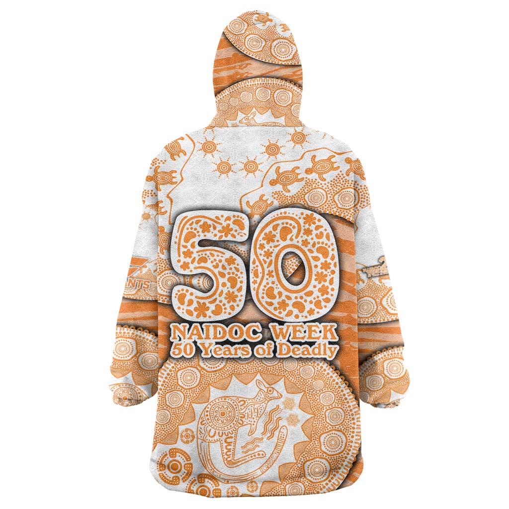 GWS Giants NAIDOC Week 2026 Wearable Blanket Hoodie Australian Aboriginal Dot Art Dreamtime Pattern Style