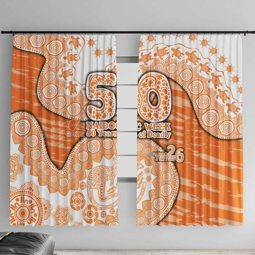 GWS Giants NAIDOC Week 2026 Window Curtain Australian Aboriginal Dot Art Dreamtime Pattern Style