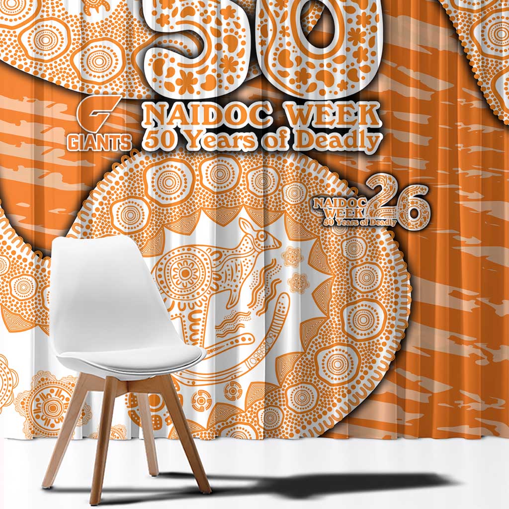 GWS Giants NAIDOC Week 2026 Window Curtain Australian Aboriginal Dot Art Dreamtime Pattern Style