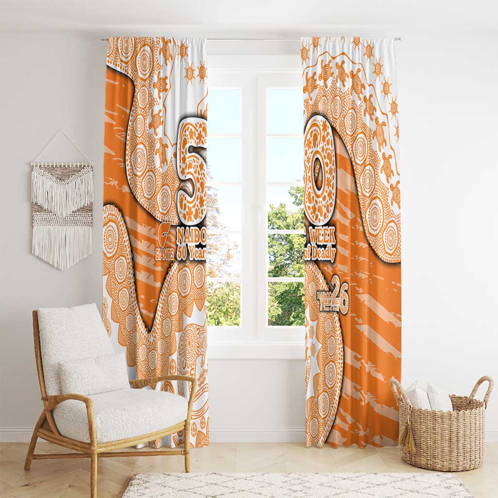 GWS Giants NAIDOC Week 2026 Window Curtain Australian Aboriginal Dot Art Dreamtime Pattern Style