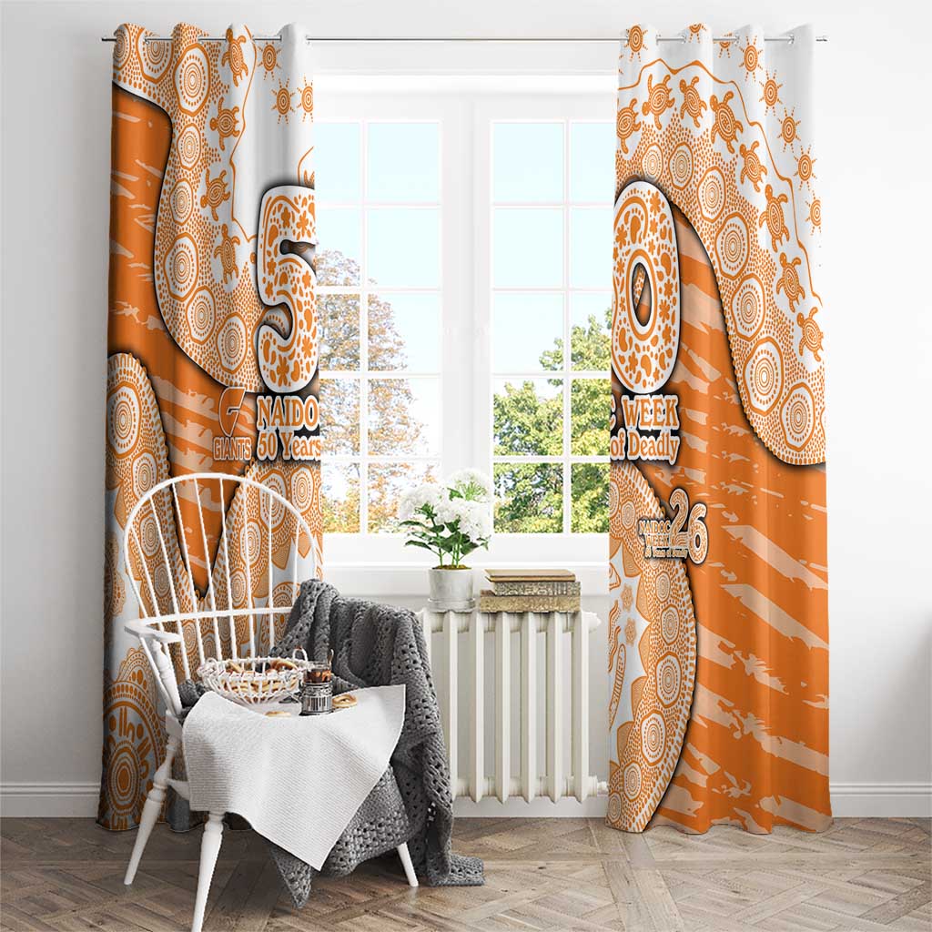 GWS Giants NAIDOC Week 2026 Window Curtain Australian Aboriginal Dot Art Dreamtime Pattern Style