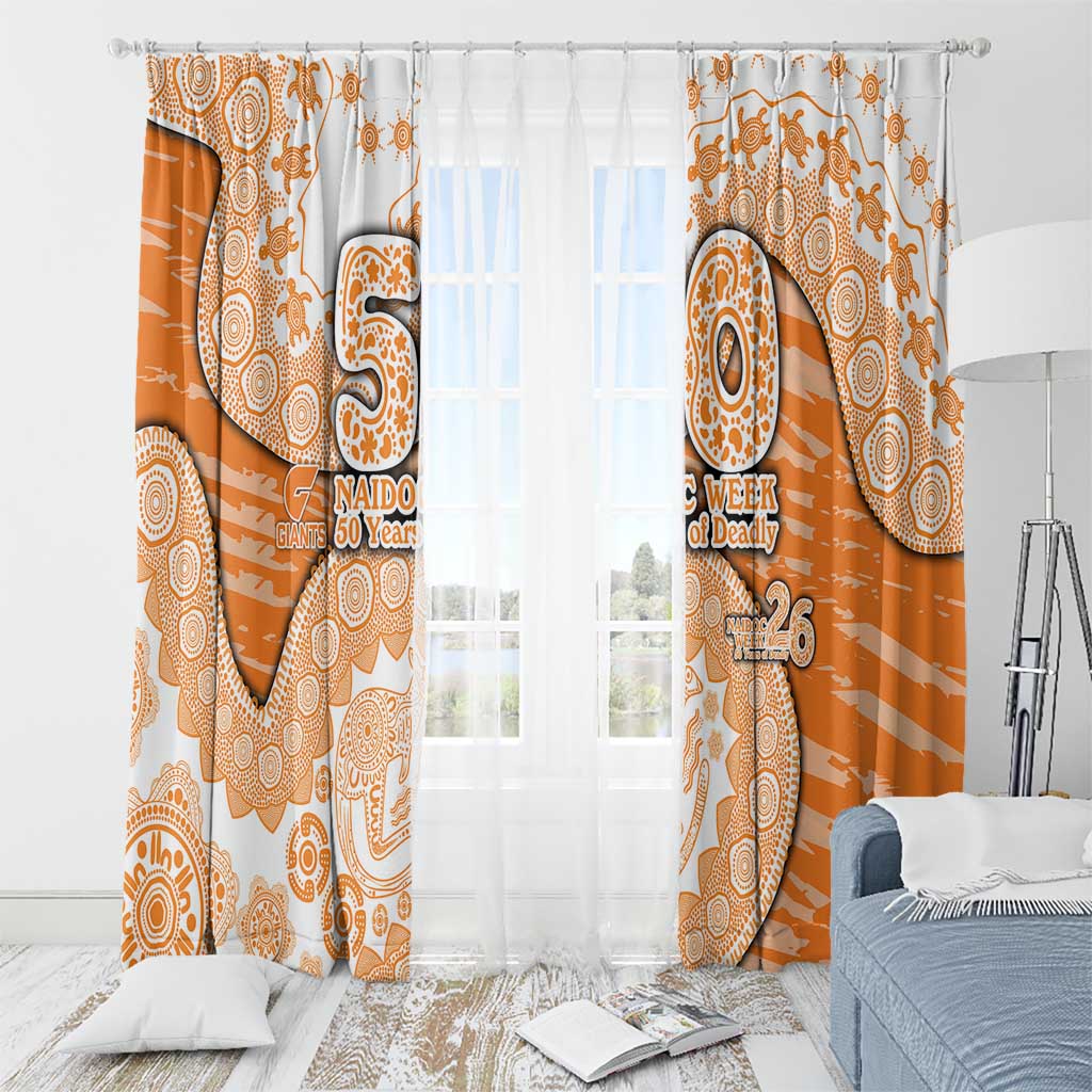 GWS Giants NAIDOC Week 2026 Window Curtain Australian Aboriginal Dot Art Dreamtime Pattern Style