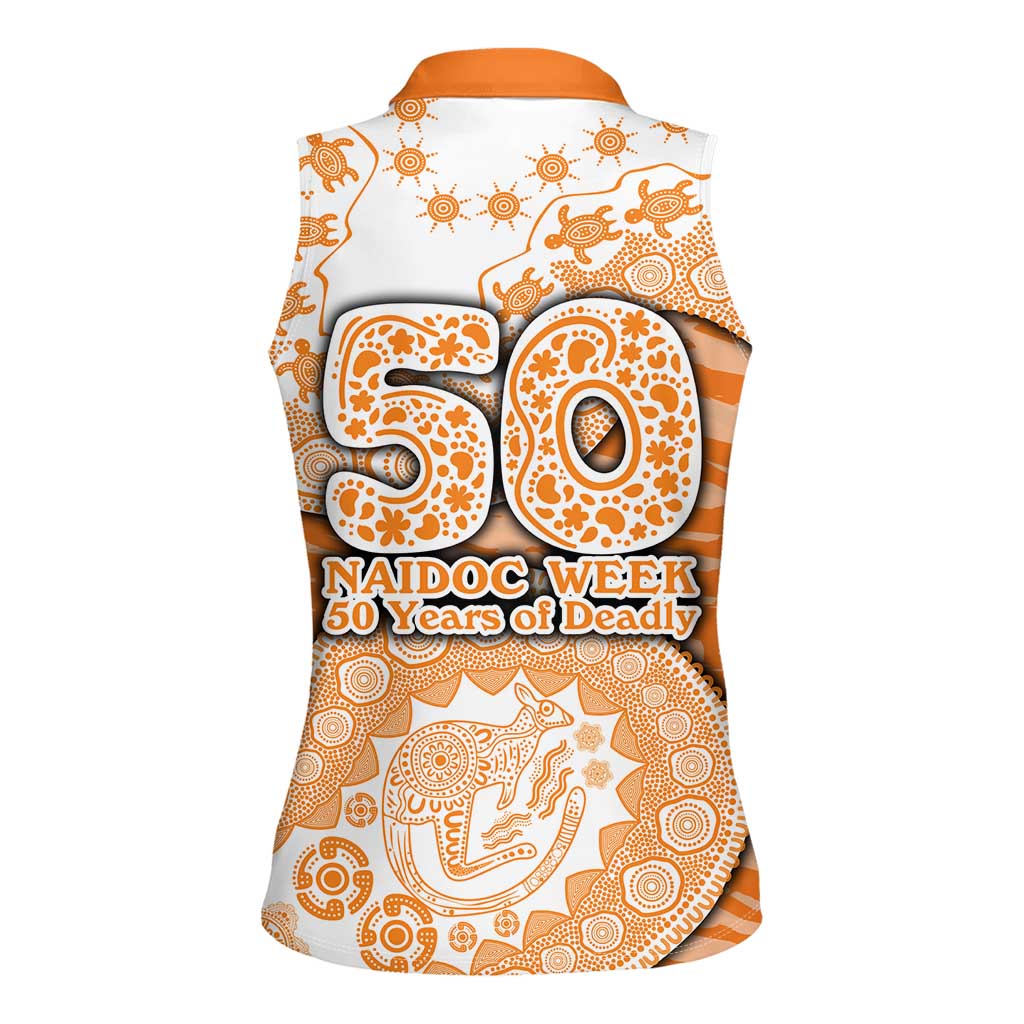 GWS Giants NAIDOC Week 2026 Women Sleeveless Polo Shirt Australian Aboriginal Dot Art Dreamtime Pattern Style